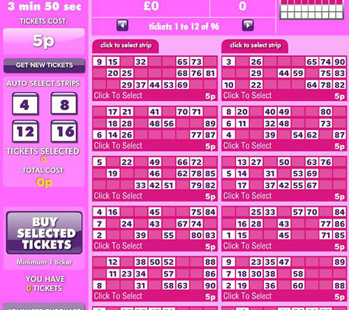 ticket de bingo 90 boules